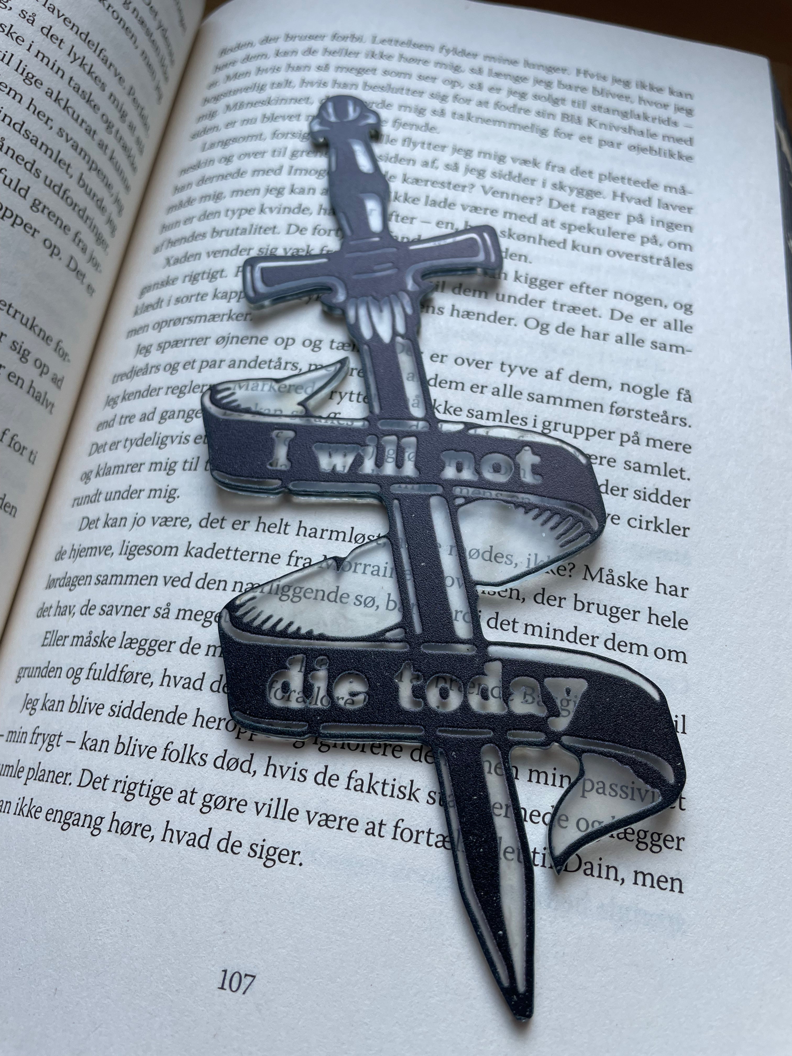 📖 “I will not die today” - bogmærke